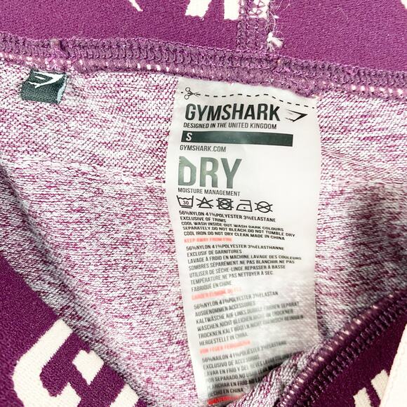 Gymshark Flex Leggings Dark Ruby Marl Blush Size Small - Picture 6 of 9
